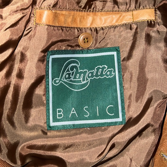 Lamatta Italian rustic leather jacket in desert tan - Picture 4 of 5